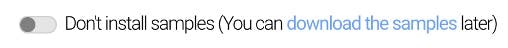 Don’t install samples